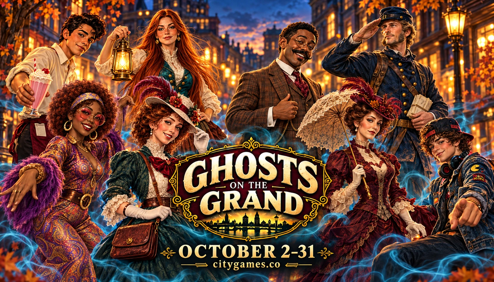 Ghosts on the Grand promotional banner, October 2–31